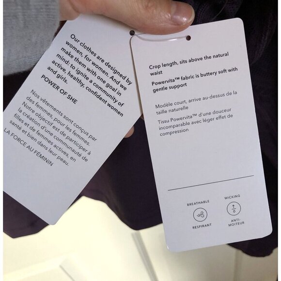 NWT Athleta Crop Long Sleeve Top Womens 3X Purple Athleticwear Athleisure Yoga - Picture 5 of 8